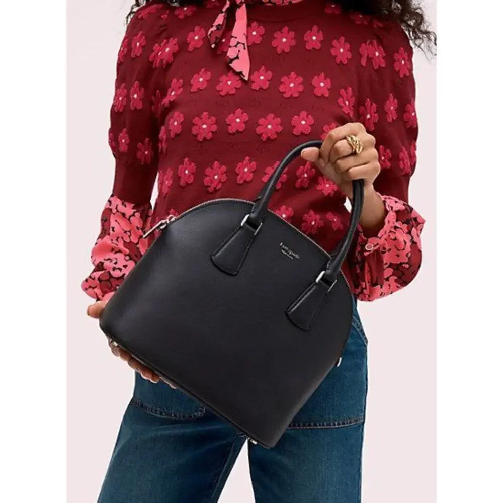 Kate Spade New York Reiley Large Dome Satchel - Black $397 - Picture 1 of 11